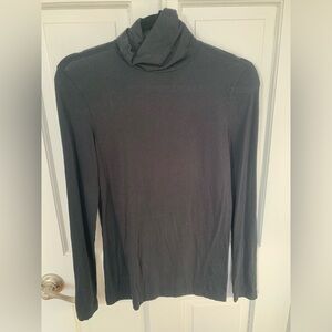 J. Crew  Women’s Charcoal Turtleneck Tissue Tee - long sleeve